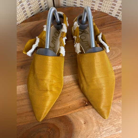 Sam Edelman Rivers Pointed Toe Flats Marigold Size 8.5 - Picture 4 of 7